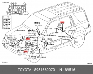 Toyota Провод датчика АБС передний правый 89516-60070 TOYOTA