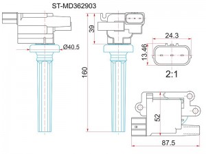 Mitsubishi Carisma, Colt, Lancer 9, Space Star 1.3/1.6L катушка зажигания STMD362903 SAT