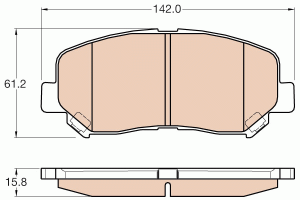 Колодки торм.пер. GDB3562 TRW
