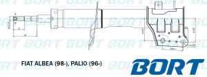 Fiat Albea амортизатор передний G22052004 BORT