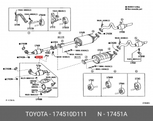 Toyota прокладка приемной трубы   61x49x11.5 17451-0D111 TOYOTA