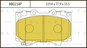 Toyota LC100 колодки тормозные передние BB0214P BLITZ