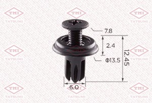 Клипса крепежная d=6mm TJB1118 TATSUMI