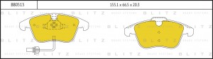 VAG Audi A4 07- колодки передние дисковые BB0513 BLITZ