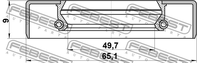 Toyota сальник полуоси 95GDY-51650909X FEBEST