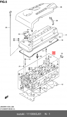 SDuzuki GD 05- Головка блока цилиндров 11100-65J01 SUZUKI
