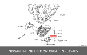 Nissan прокладка-кольцо фильтра вариатора 31526-1XG0A NISSAN INFINITI