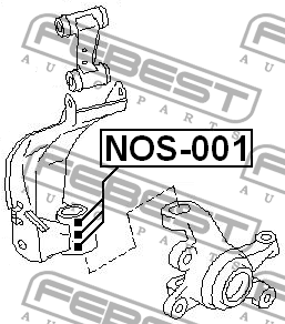 Nissan Primera P10, P11 ремкомплект кулака NOS-001 FEBEST