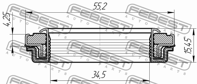 Opel Antara Сальник заднего редуктора (Привода) 95RFW-35550416X FEBEST