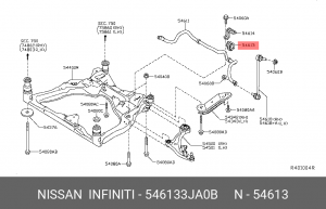 Infiniti QX60 втулка переднего стабилизатора 54613-3JA0B NISSAN INFINITI