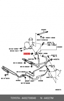 Toyota Шайба насоса Гур 44327-30040 TOYOTA