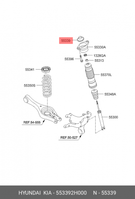 Hyundai Elantra 06, Kia Ceed Кожух опоры амортизатора 553392H000 HYUNDAI KIA
