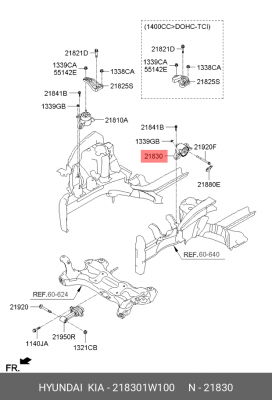 КРЕПЛЕНИЕ ДВИГАТЕЛЯ 218301W100 HYUNDAI KIA