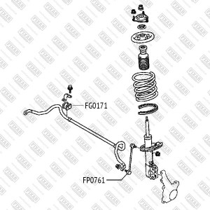 Mitsubishi Lancer 10 втулка переднего стабилизатор FG0171 FIXAR