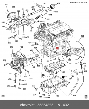 Датчик давления масла 55354325 GENERAL MOTORS