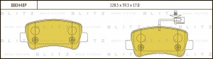 Колодки тормозные дисковые задние BB0448P BLITZ