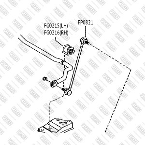 Toyota Auris, Corolla E15, E18, Rav-4 с05гг стойка стабилизатора передняя FP0821 FIXAR