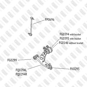 Ford Focus 2, 3/ Volvo S40 Стойка стабилизатора передняя FP0696 FIXAR