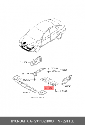 Hyundai ElantraHD Пыльник ДВС левый 291102H000 HYUNDAI KIA