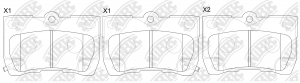 LEXUS GS 06-, IS 02-06 колодки задние PN1494 NIBK