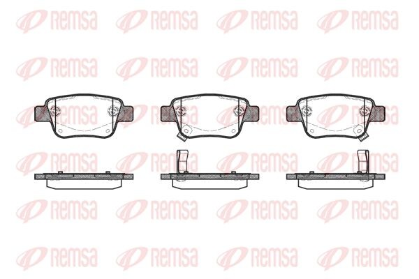 Toyota Avensis (T250) колодка тормозная задняя дисковая 1047 02 REMSA