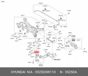 HYUNDAI ix35/Sportage 13-16 4wd развальный рычаг зад подвески 55250 3W110 HYUNDAI KIA