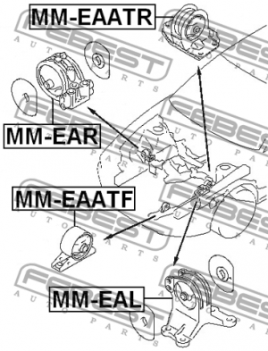Mitsubishi Galant опора АКПП MM-EAL FEBEST