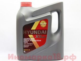 Масло моторное синтетическое Hyundai XTeer Gasoline Ultra Protection SAE 5W-30 4L