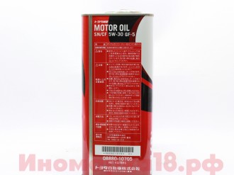 Масло моторное синтетическое TOYOTA SN/CF 5W30 4L метал. банка